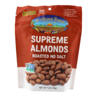 Supreme Almonds, Roasted & Unsalted - Individual, 7 oz. Bag